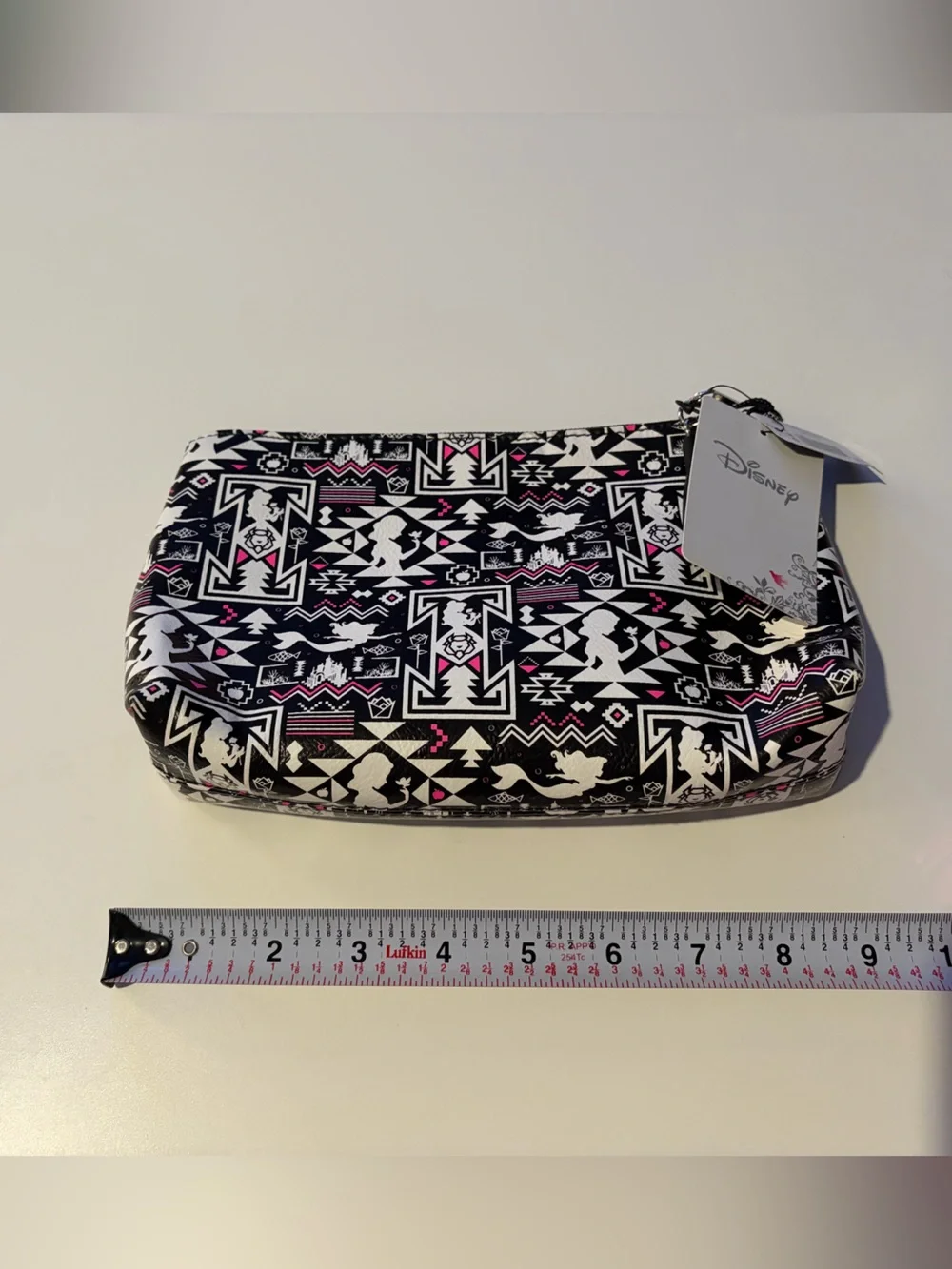 torrid Black, Pink & White Disney Princess Zip Cosmetic Pouch loungefly NWT